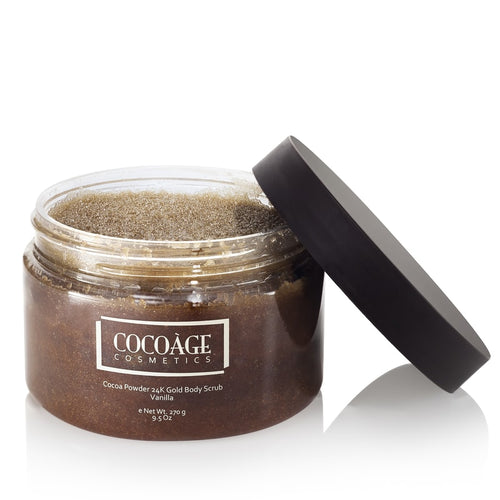 Cocoage – Cocoa Powder 24K Gold Body Scrub – Vanilla open